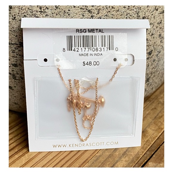 Kendra Scott • Rose Gold Necklace + Earrings Bundle - Picture 5 of 5